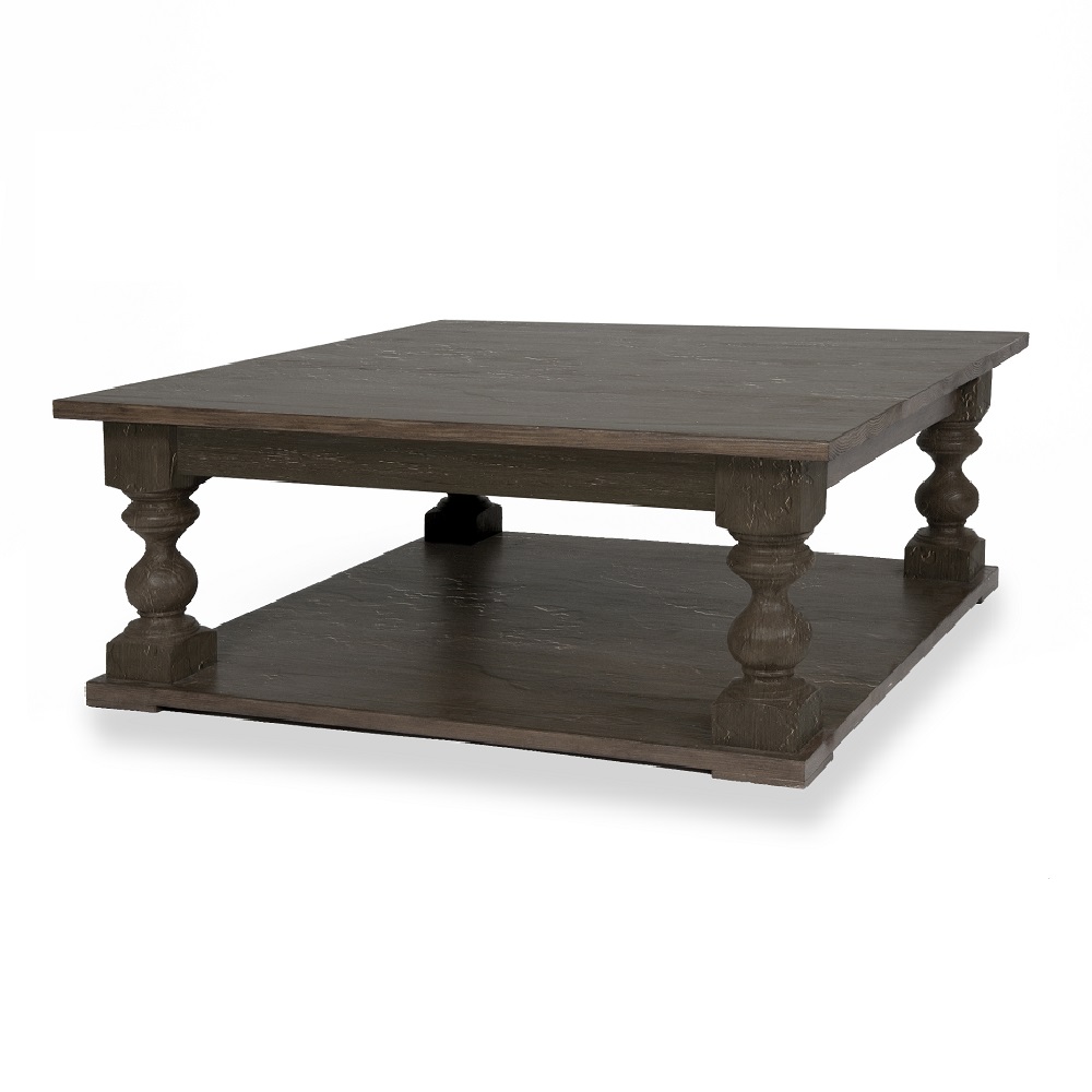 Baluster Coffee Table with Shelf